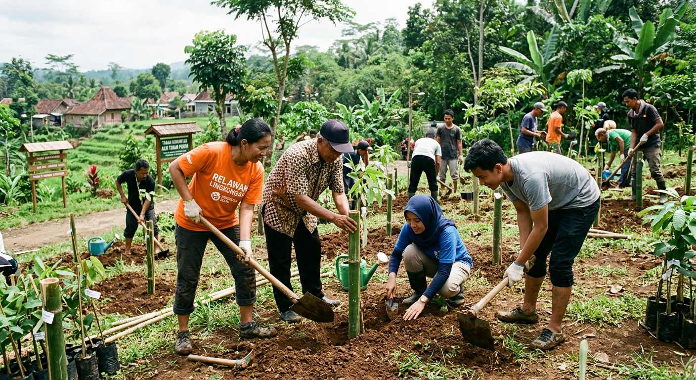 LIVESGP AMURANG Hijau - Program lingkungan seperti gotong royong dan penanaman pohon.